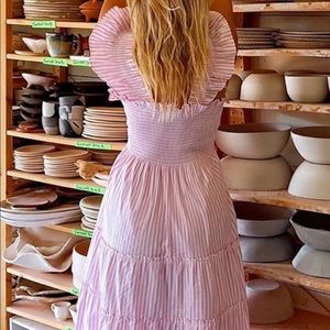 SOLD OUT Hill House Ellie Nap Dress S Pink Stripe